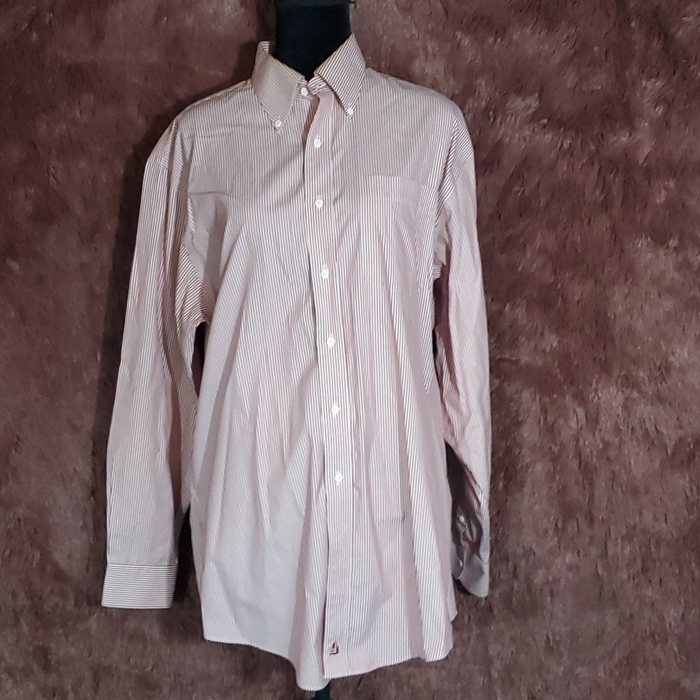 Nordstrom Red and White Stripe Dress Shirt